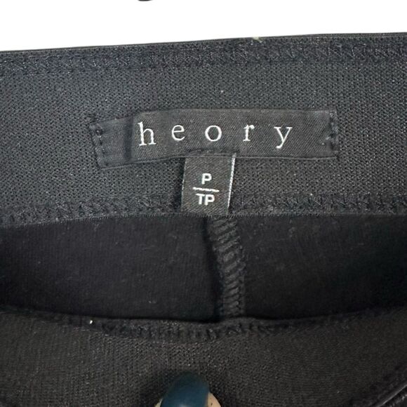 Theory Womens Sz P (XS) Black Ankle Leggings Pants Stretch Structured Pull On - Picture 5 of 7